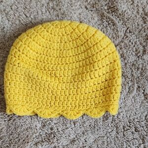 Yellow Crochet Kids Beanie